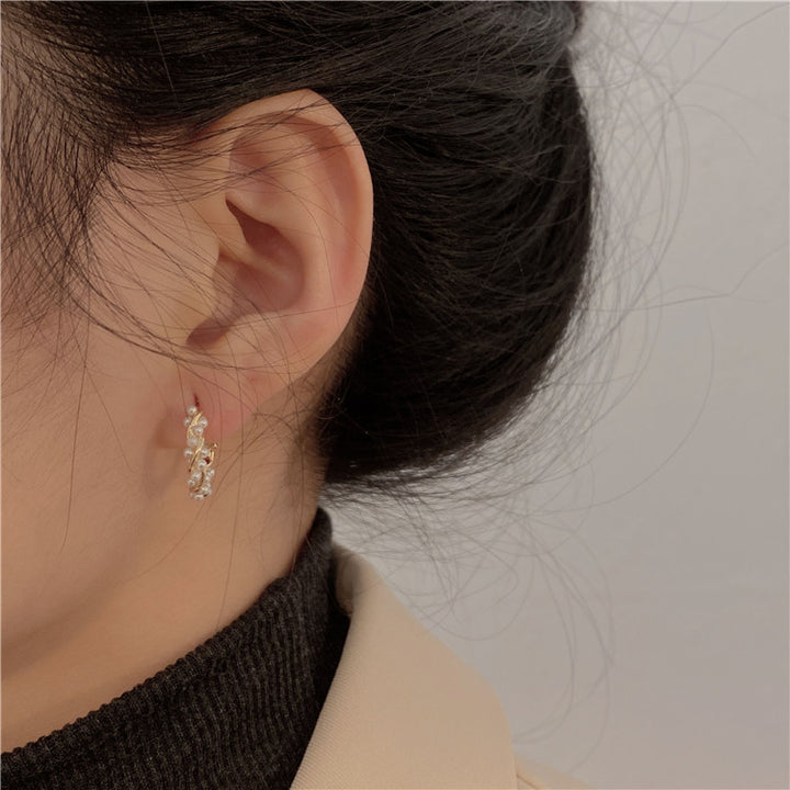 Little Pearl Hoop Earrings