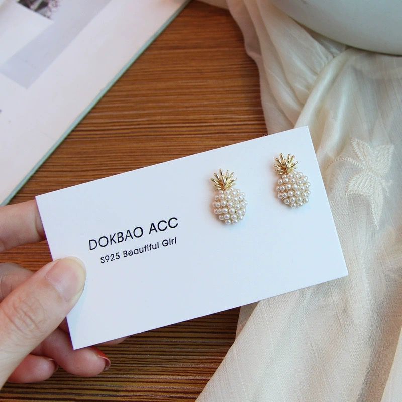 Pineapple pearl earrings