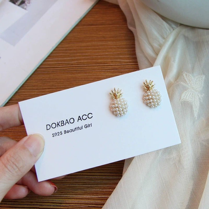 Pineapple pearl earrings