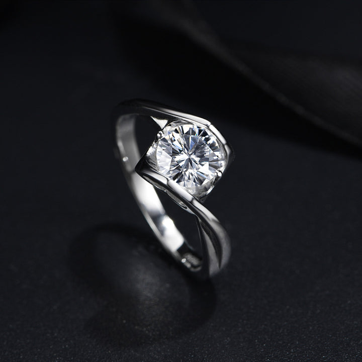Embrace Twist Tension Moissanite Ring
