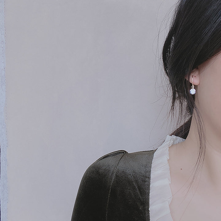 Round Zirconia Diamond 14K Gold-Packed Earrings