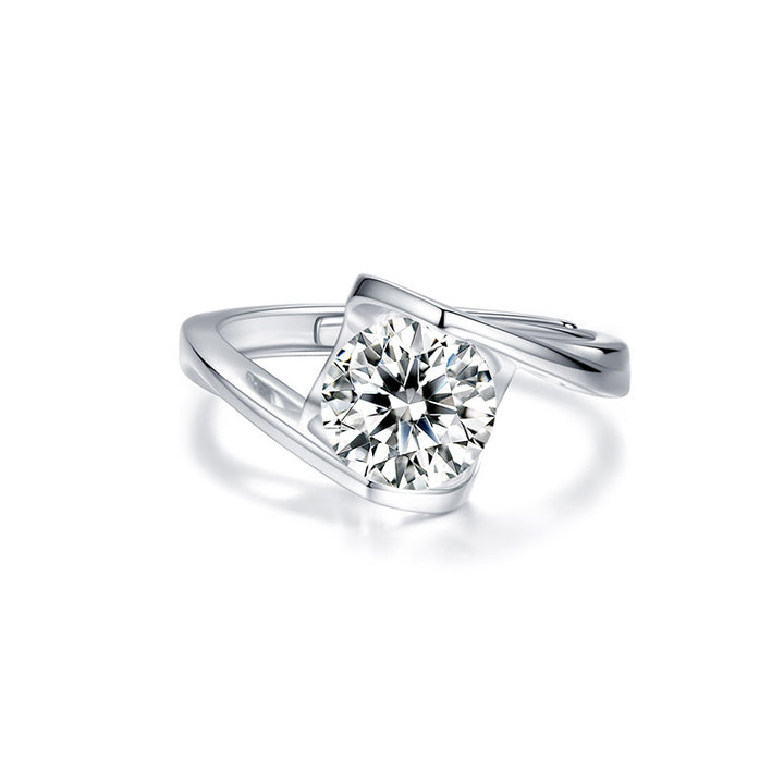Embrace Twist Tension Moissanite Ring