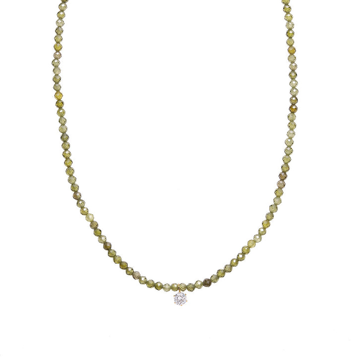 Olive Green Zircon Necklace