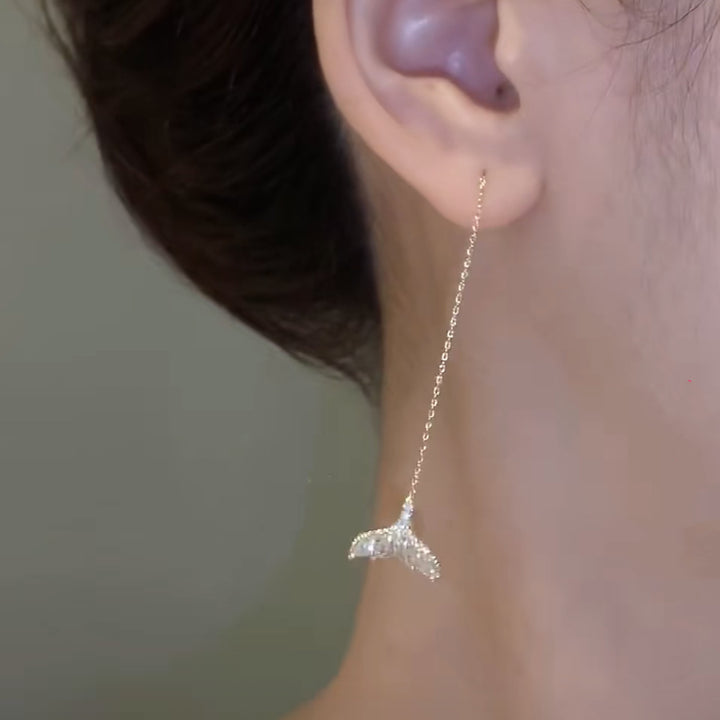 Zirconia Mermaid Tail Earrings
