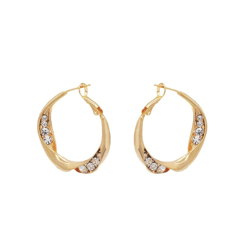 Flip Zirconia Hoop Earrings