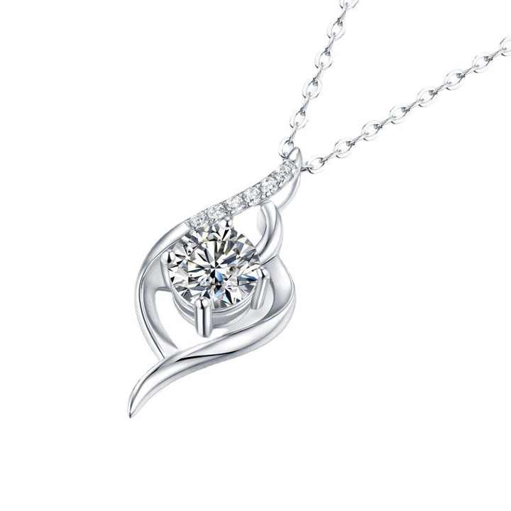 Dancing Flame Moissanite Pendant Necklace