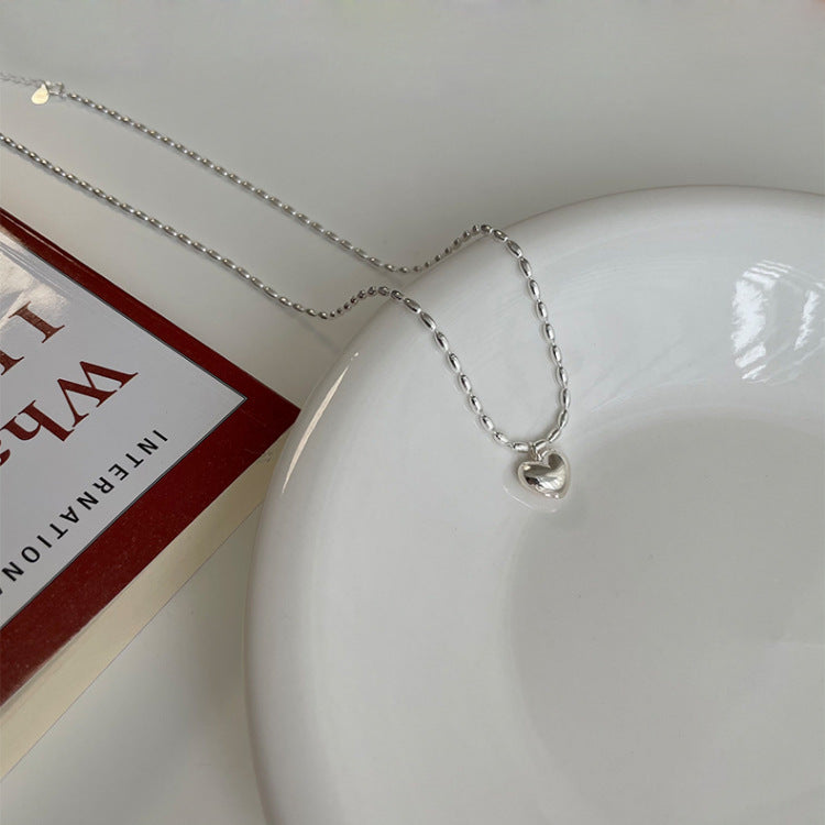 love heart 925 silver necklace