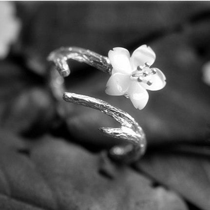 White Cherry Blossom Ring