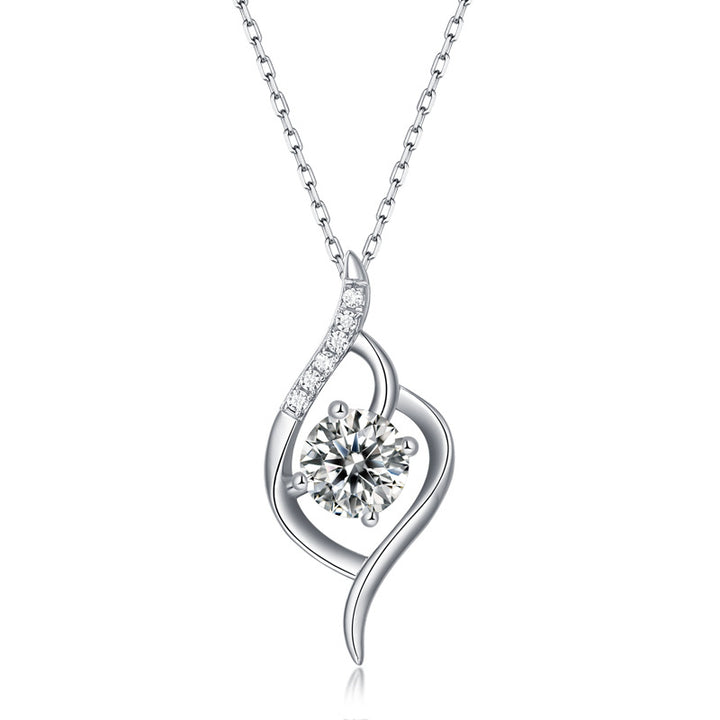 Dancing Flame Moissanite Pendant Necklace