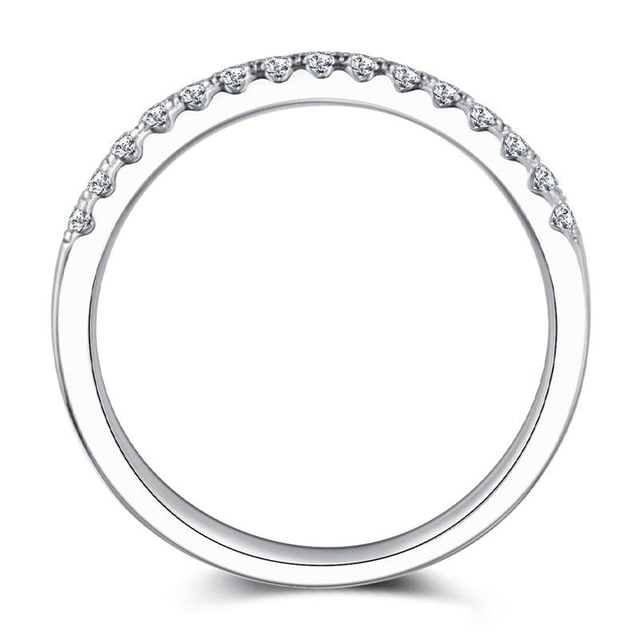 Classic Micro Pavé Half-Eternity Moissanite Band