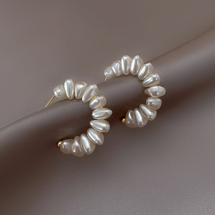 Pearl Hoop Earrings