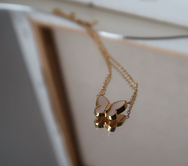 Pearl Butterfly Necklace