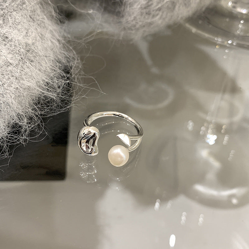 Pearl Beanie Adjustable Ring