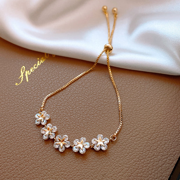 Crystal Flower & Star Bracelet