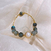 Baroque Freshwater Pearl Moonstone Bracelet
