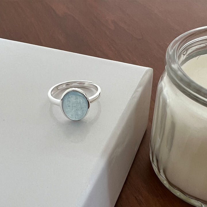 Aquamarine Sterling Silver Ring