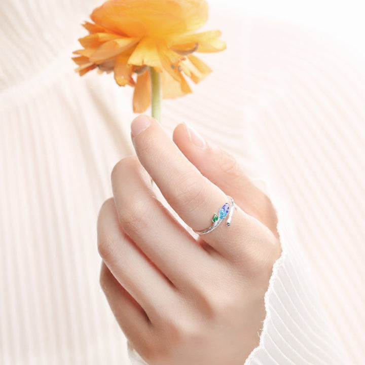 Flower Bud 925 Sterling Silver Ring