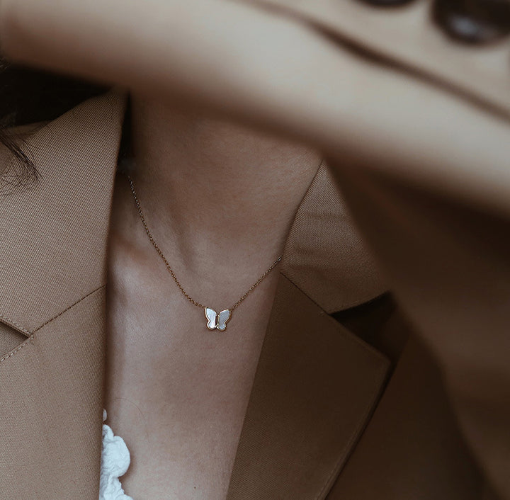 Pearl Butterfly Necklace