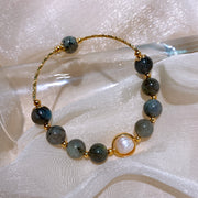 Baroque Freshwater Pearl Moonstone Bracelet