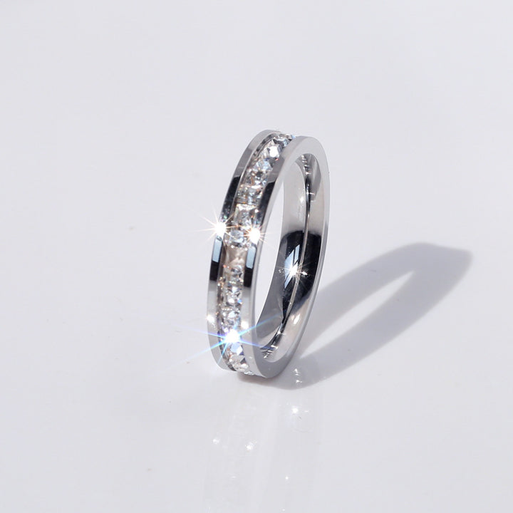 Full Diamond Titanium Ring