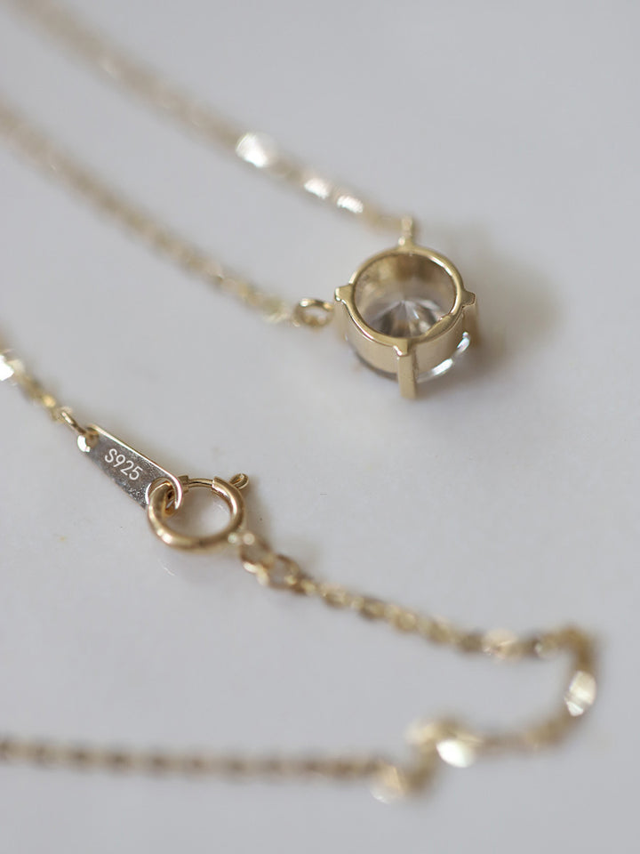 Gold-plated zirconia necklace in 925 silver