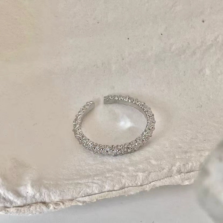 Silver Simple Unique Adjustable Ring