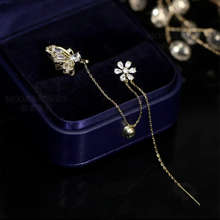 Spring Butterfly Zirconia Ear Cuffs