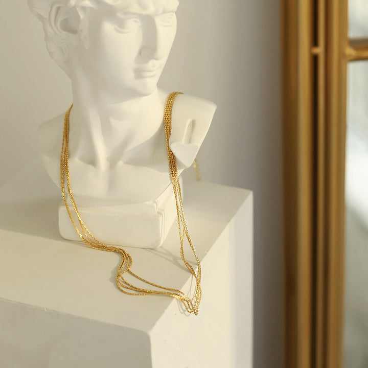 Gold Thread Layered Necklace