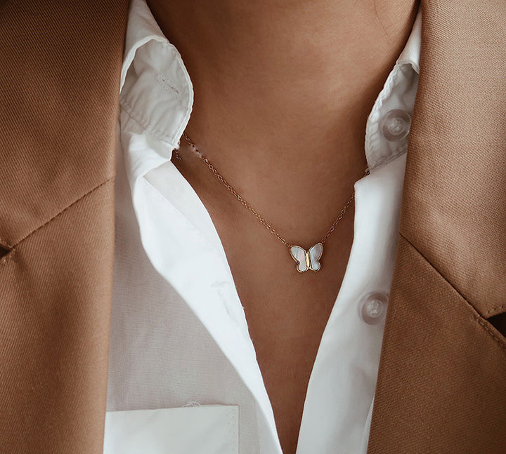 Pearl Butterfly Necklace