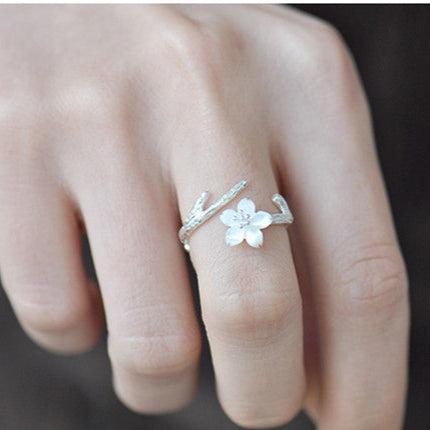White Cherry Blossom Ring