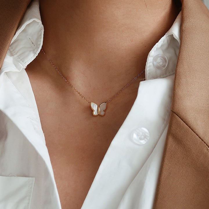 Pearl Butterfly Necklace