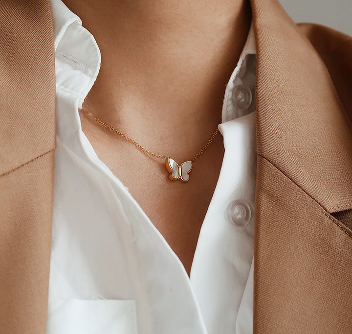 Pearl Butterfly Necklace