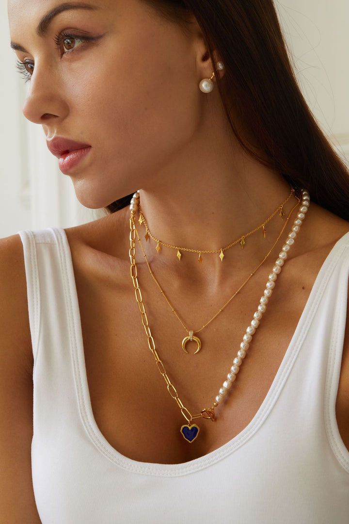 Sterling Silver Diamond Sequin Necklace