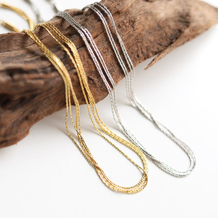 Gold Thread Layered Necklace