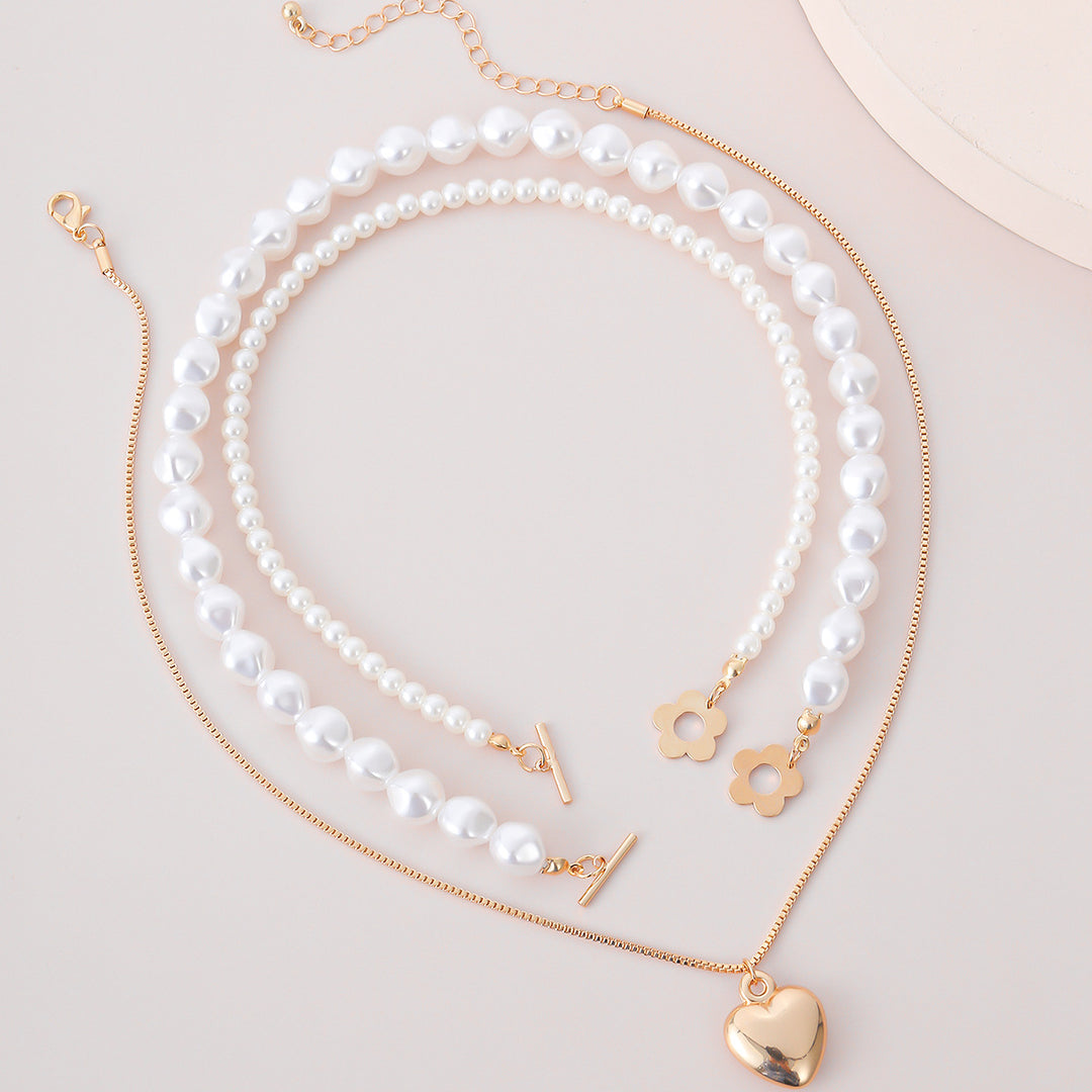 Innocent Heart Pearl Layering Neckalce