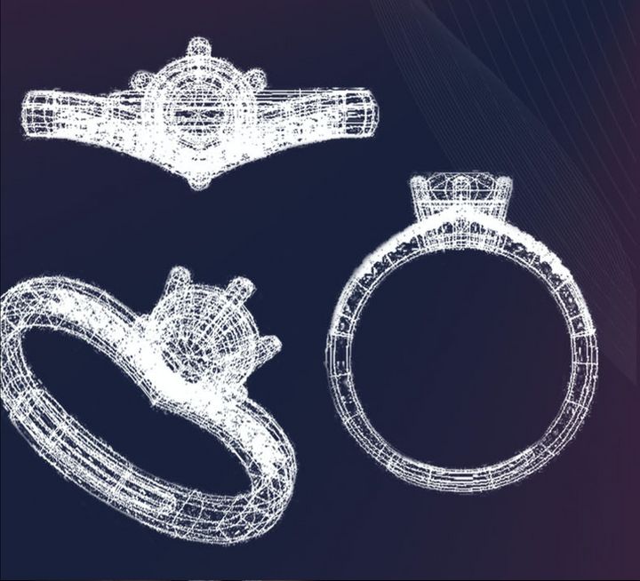 Celestial V-Chevron Moissanite Ring