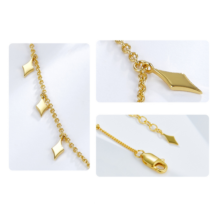 Sterling Silver Diamond Sequin Necklace