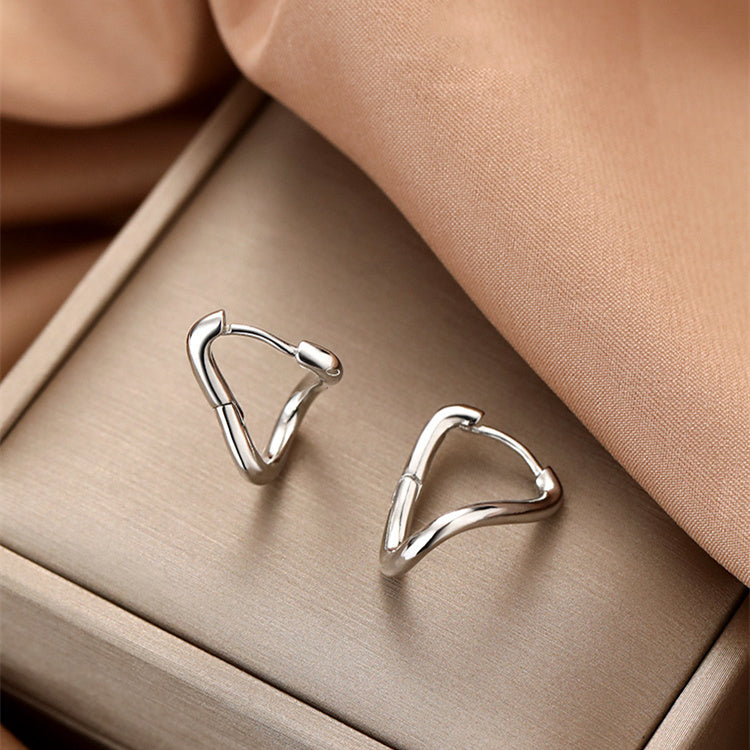 Sterling Silver Simple Geometric Earrings