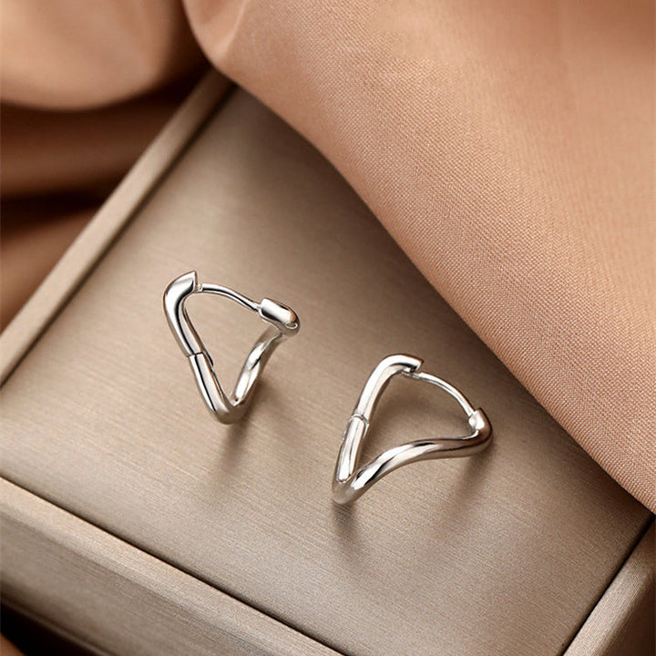 Sterling Silver Simple Geometric Earrings