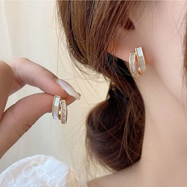 Double Layered Patchwork Earrings