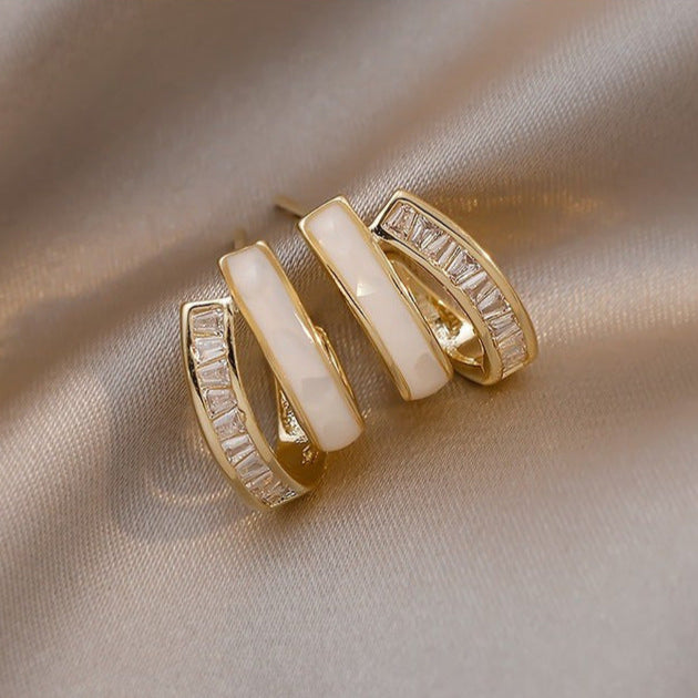 Double Layered Patchwork Earrings