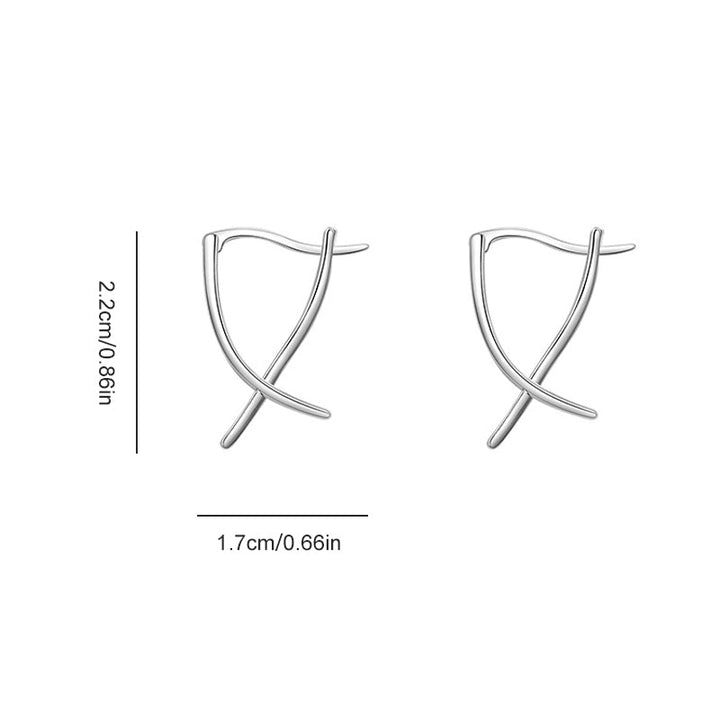 Sterling Silver Simple Line Earrings