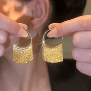 Scalloped Tassel Earrings