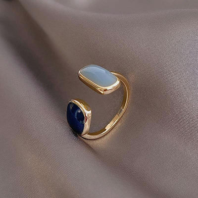 Elegant Sapphire Open Ring