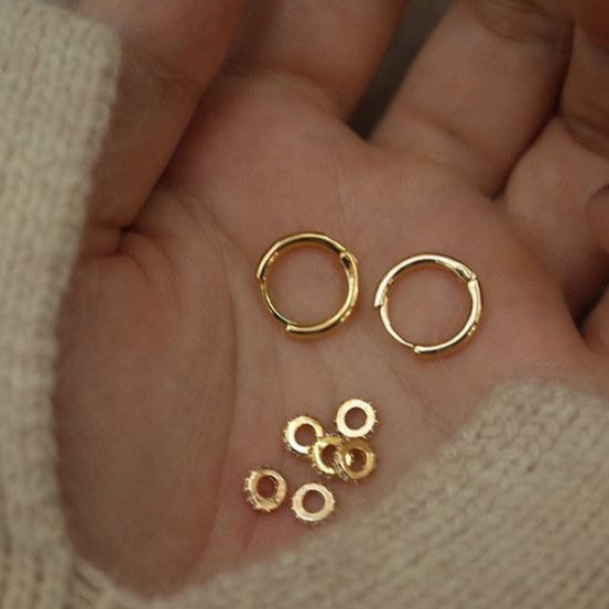 Delicate Rhinestone Hoop Earrings