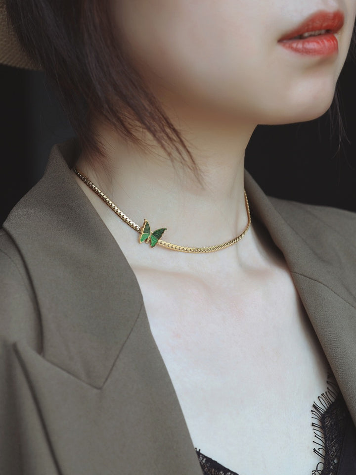 Green Butterfly Choker