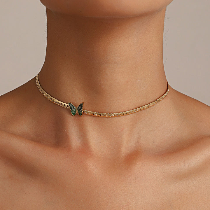 Green Butterfly Choker