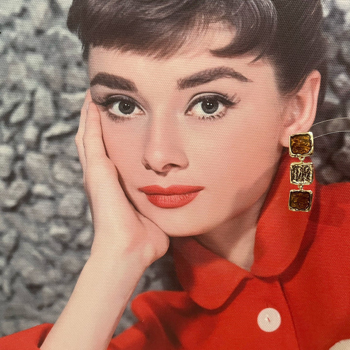 Baroque Vintage Resin Square Earrings