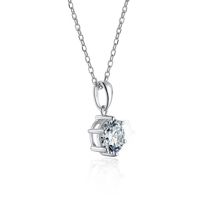 Classic Solitaire Moissanite Pendant Necklace