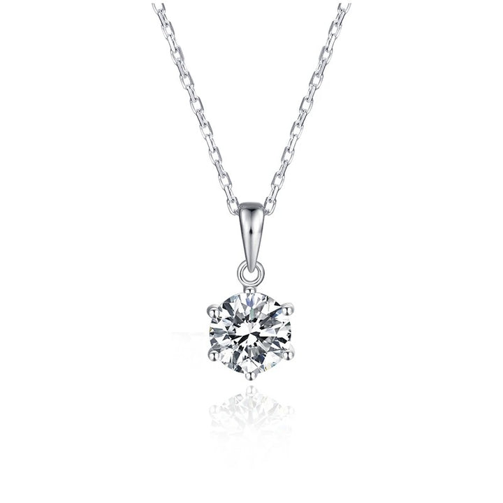 Classic Solitaire Moissanite Pendant Necklace